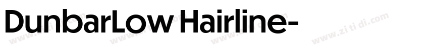 DunbarLow Hairline字体转换